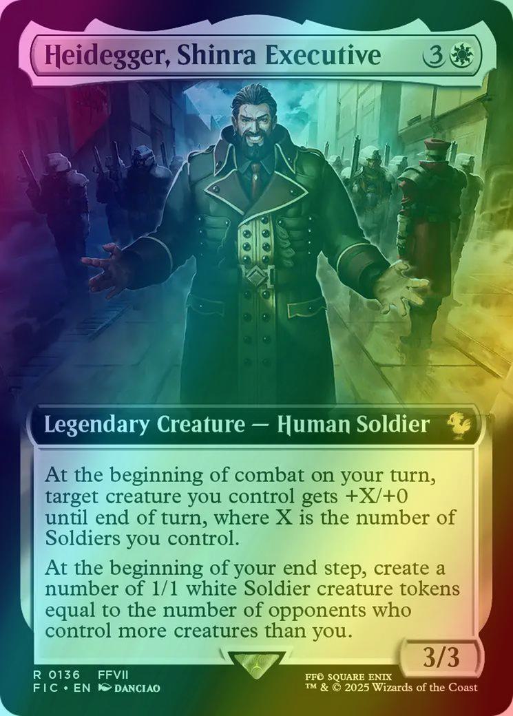 Heidegger, Shinra Executive [136] [Extended Art] [FINAL FANTASY: Commander] [Foil]