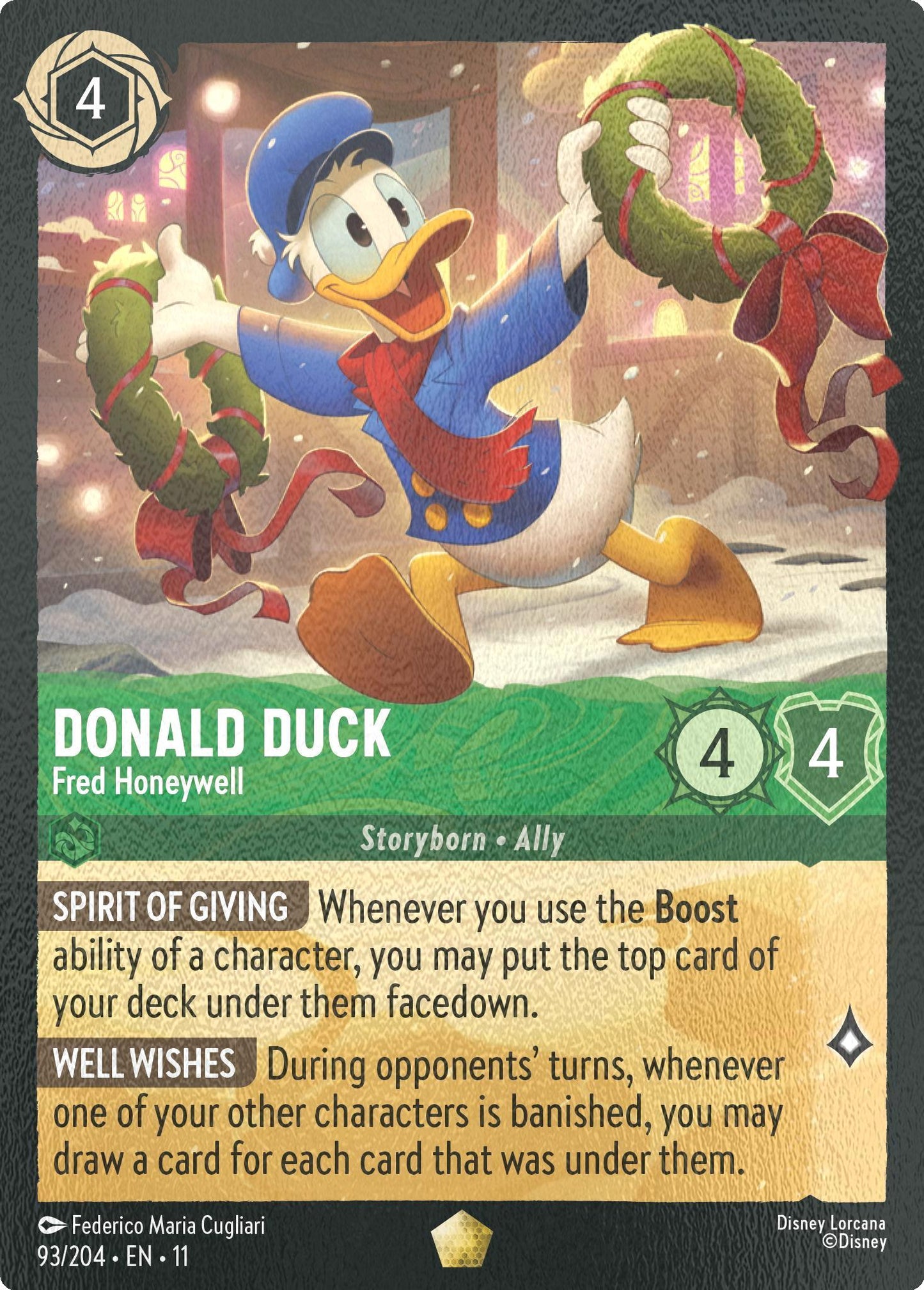 Donald Duck - Fred Honeywell - 93/204 [Winterspell] [Cold Foil]