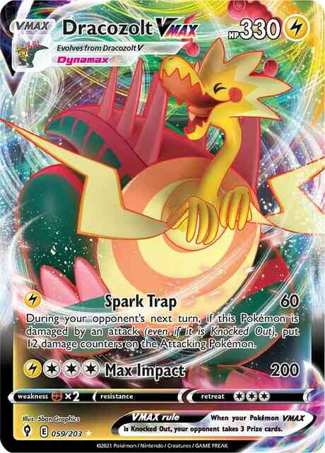 Dracozolt VMAX - 059/203 - Rare Holo VMAX [swsh7-059] [Ultra]