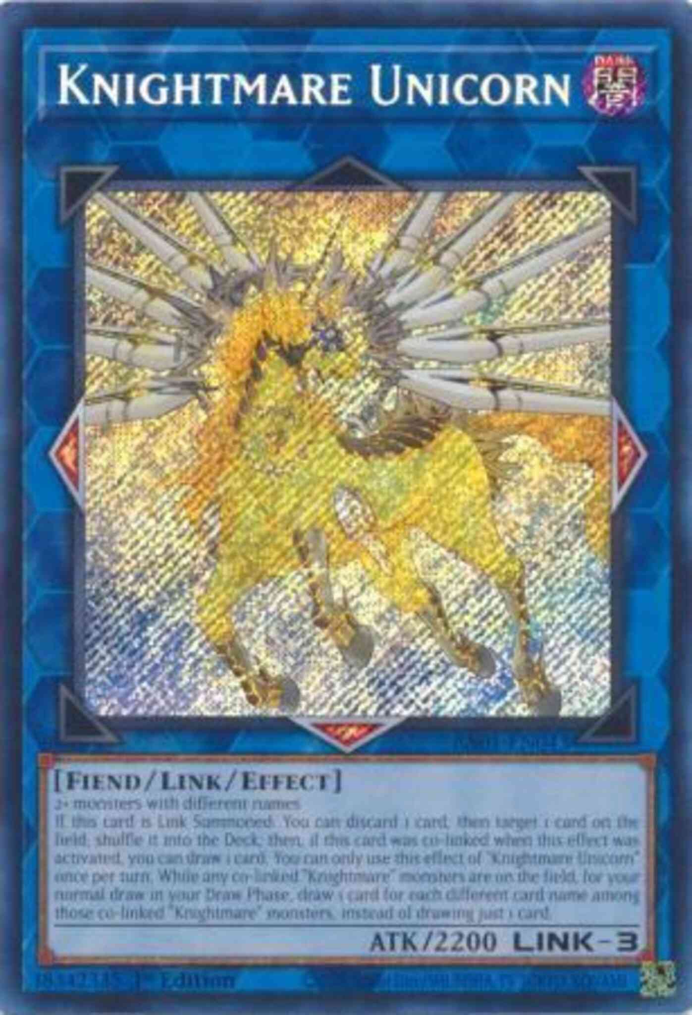 Knightmare Unicorn - RA01-EN043 - Secret Rare - 1st Edition