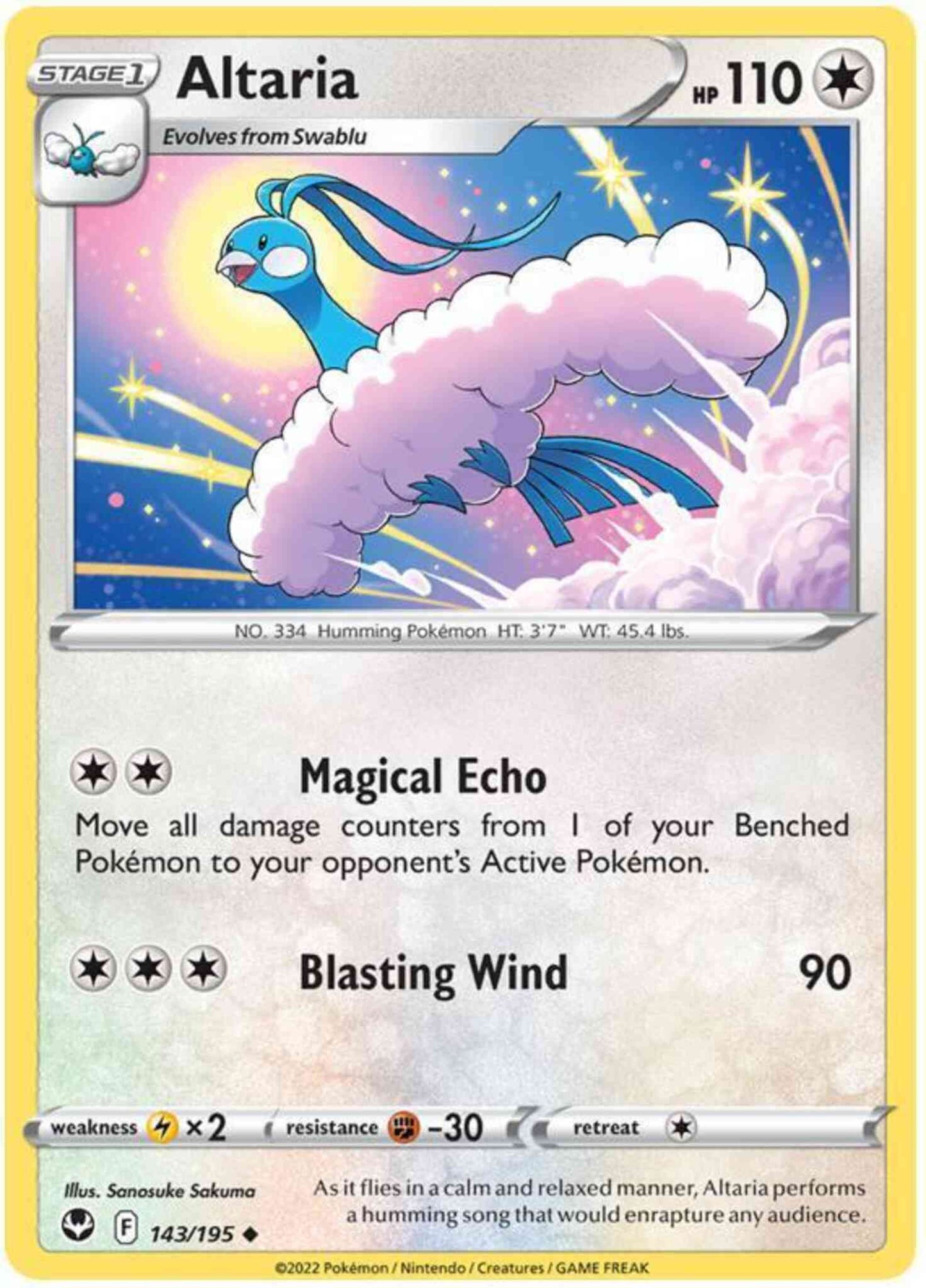 Altaria - 143/195 - Uncommon [swsh12-143] [Non-Holo]