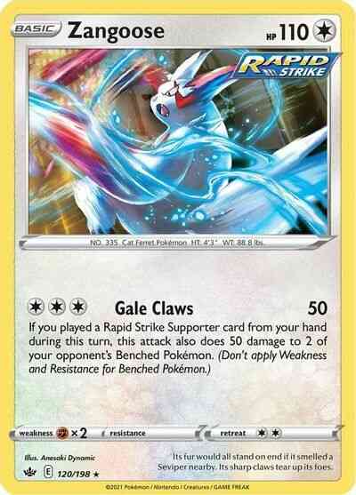 Zangoose - 120/198 - Rare [swsh6-120] [Reverse Holo]