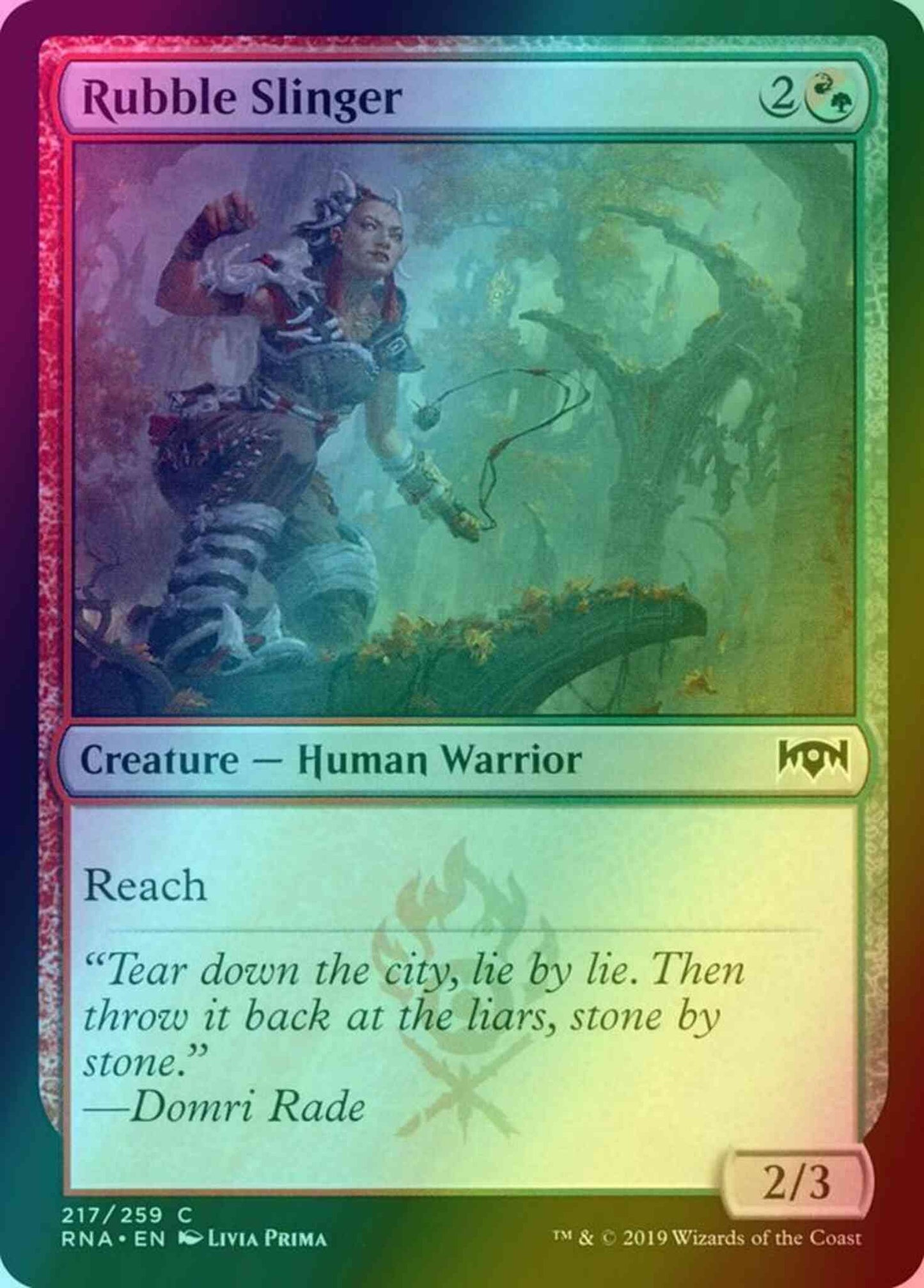 Rubble Slinger [217] [Ravnica Allegiance] [Foil]