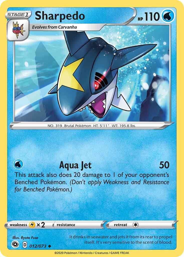Sharpedo - 012/073 - Uncommon [swsh35-012] [Non-Holo]