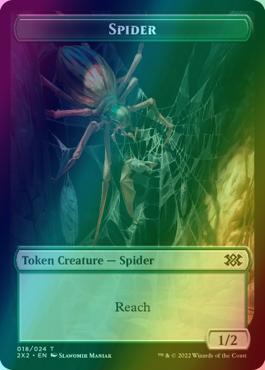 Eldrazi Scion Token (01) // Spider Token (18) [Double Masters 2022: Tokens] [Foil]