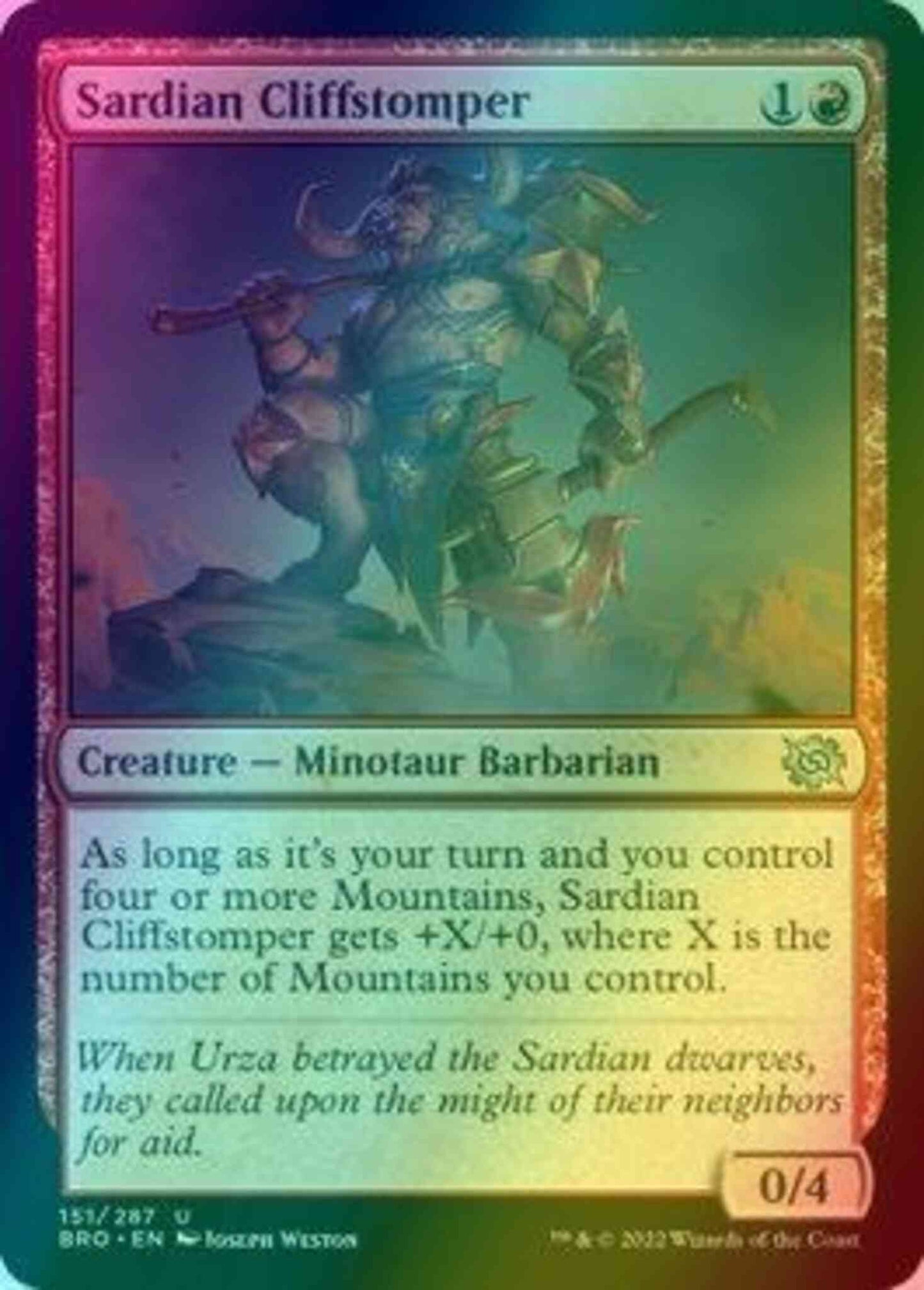 Sardian Cliffstomper [151] [The Brothers' War] [Foil]