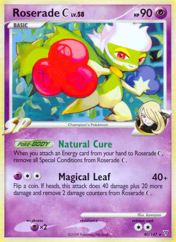 Roserade C - 40/147 - Rare [pl3-40] [Reverse Holo]