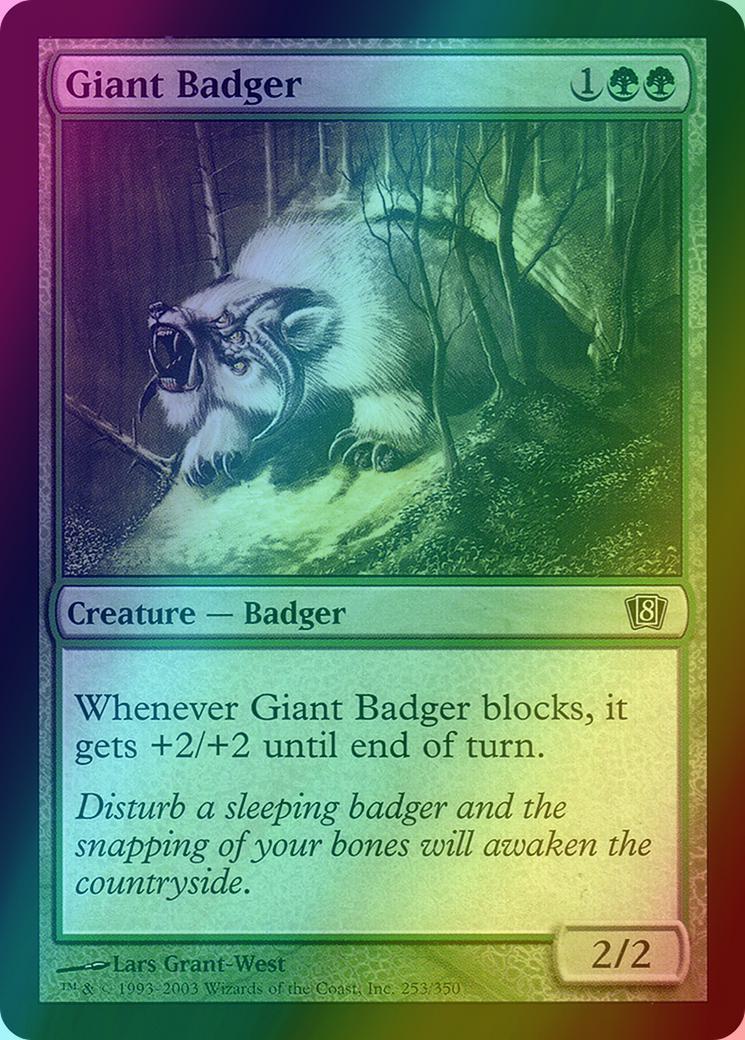 Giant Badger [253x] [Eighth Edition] [Foil]