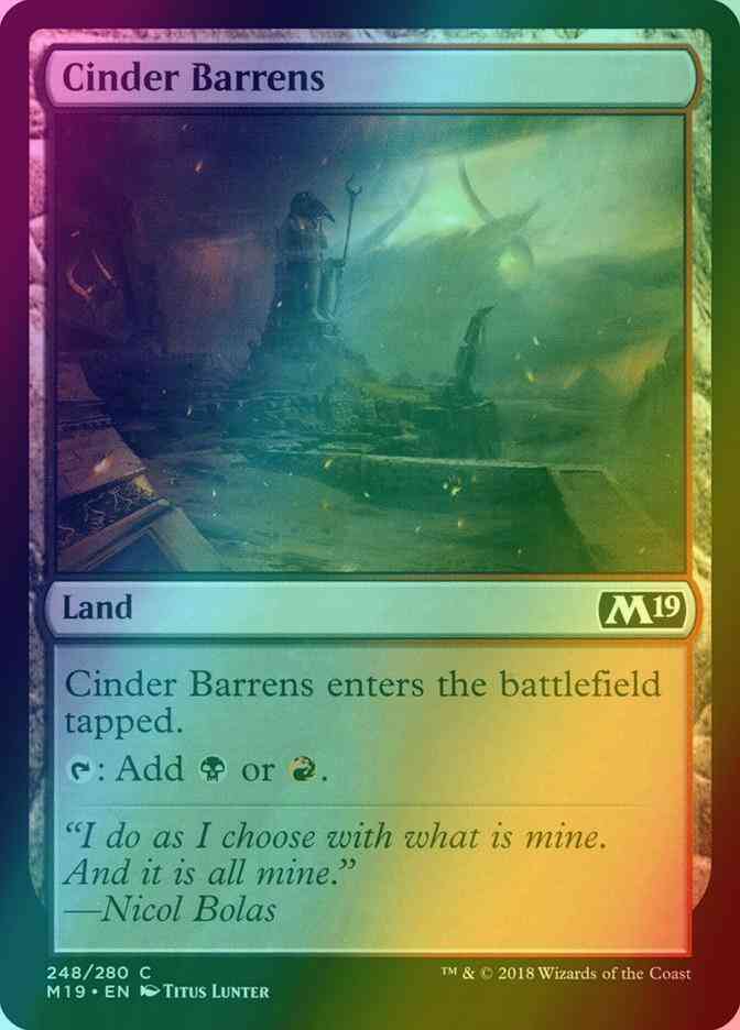 Cinder Barrens [248] [Core Set 2019] [Foil]