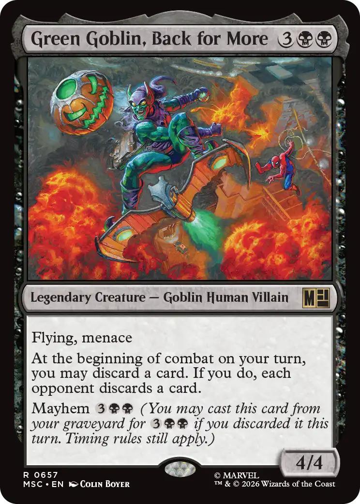 Green Goblin, Back for More [657] [Jumpstart] [Marvel Super Heroes: Commander] [Non-Foil]