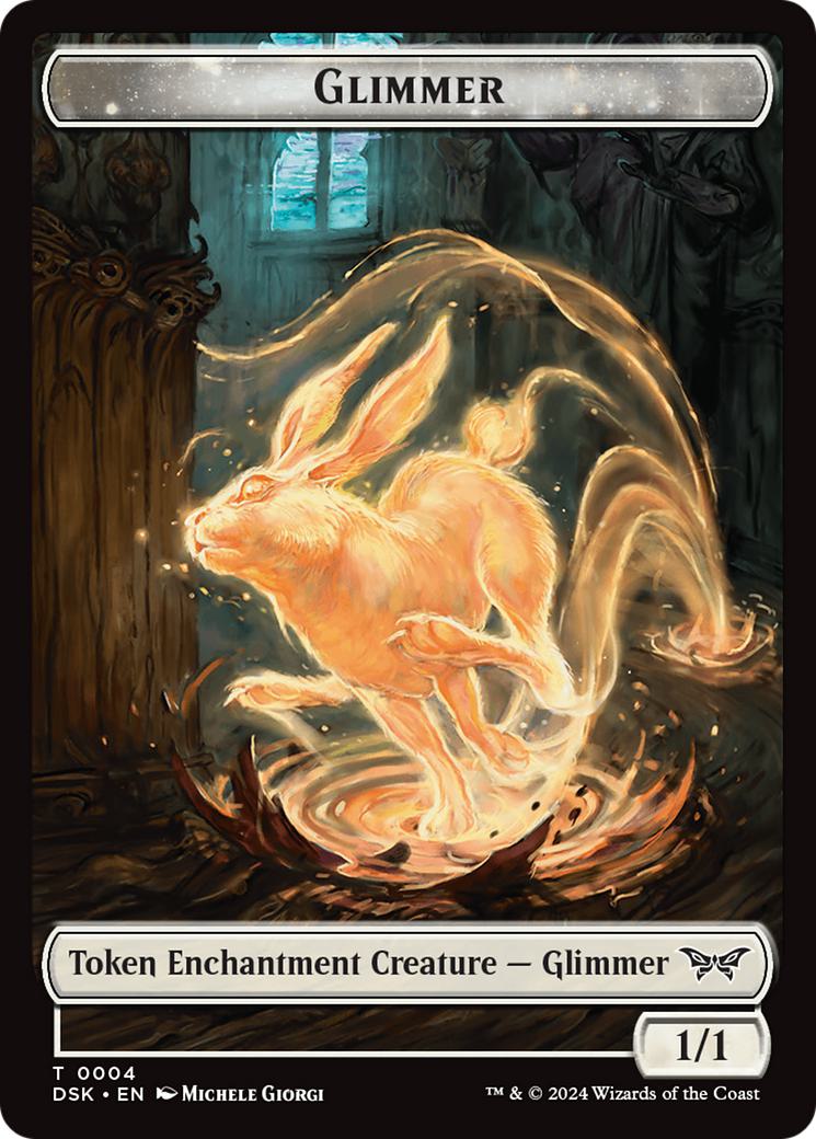 Glimmer Token (04) // Scarecrow Token (23) [Duskmourn: House of Horror: Commander: Tokens] [Non-Foil]