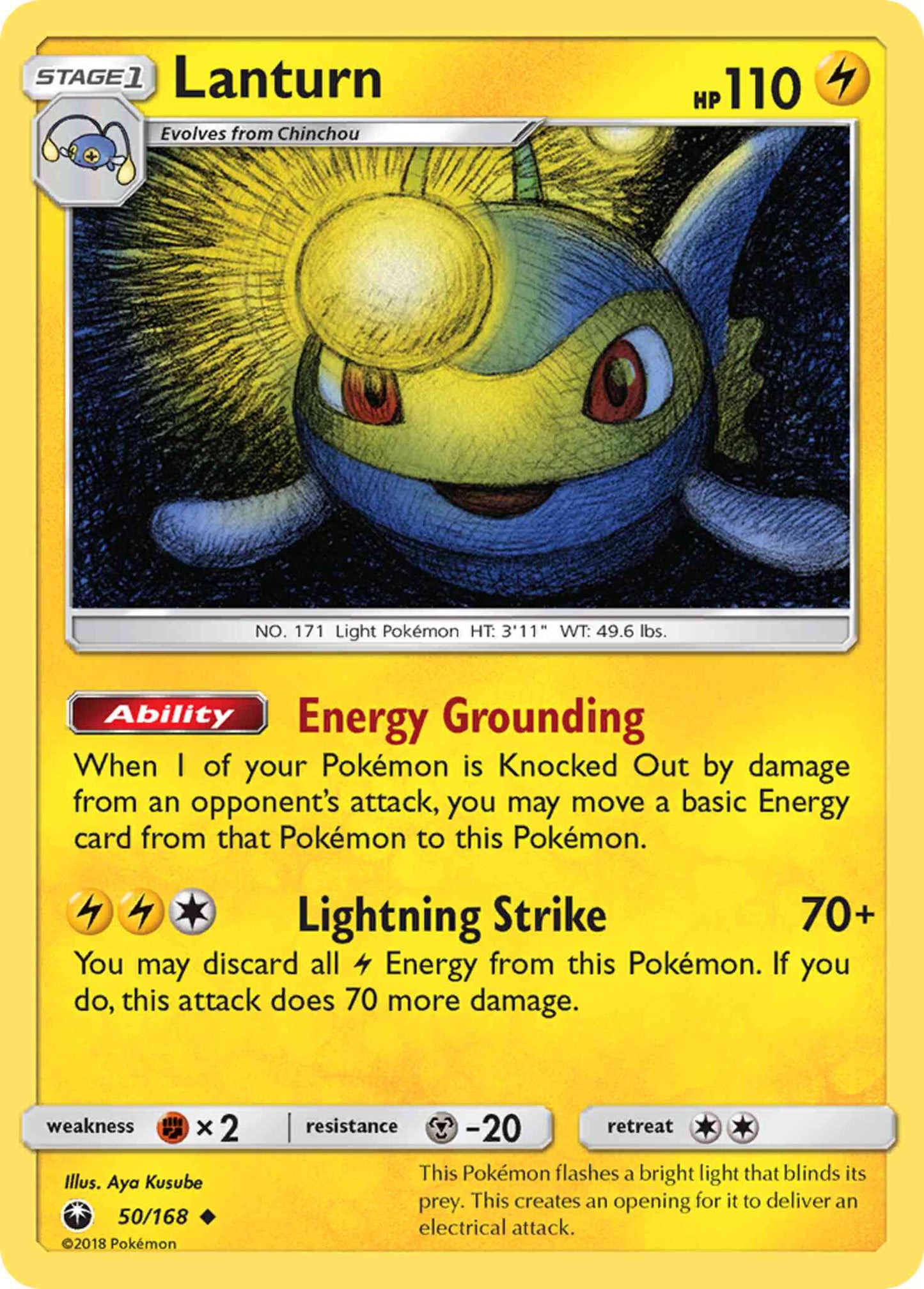 Lanturn - 50/168 - Uncommon [sm7-50] [Non-Holo]