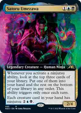 Satoru Umezawa [493] [Extended Art] [Kamigawa: Neon Dynasty] [Non-Foil]