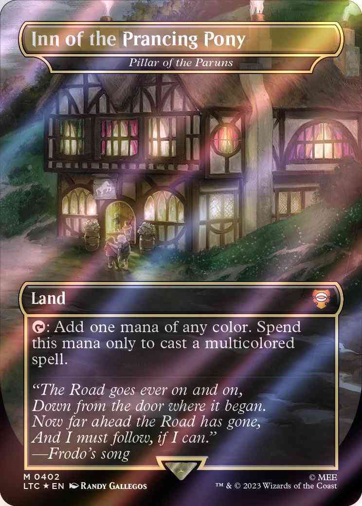 Inn of the Prancing Pony - Pillar of the Paruns [402] [Borderless] [Realms and Relics] [The Lord of the Rings: Tales of Middle-earth: Commander] [Surge Foil]