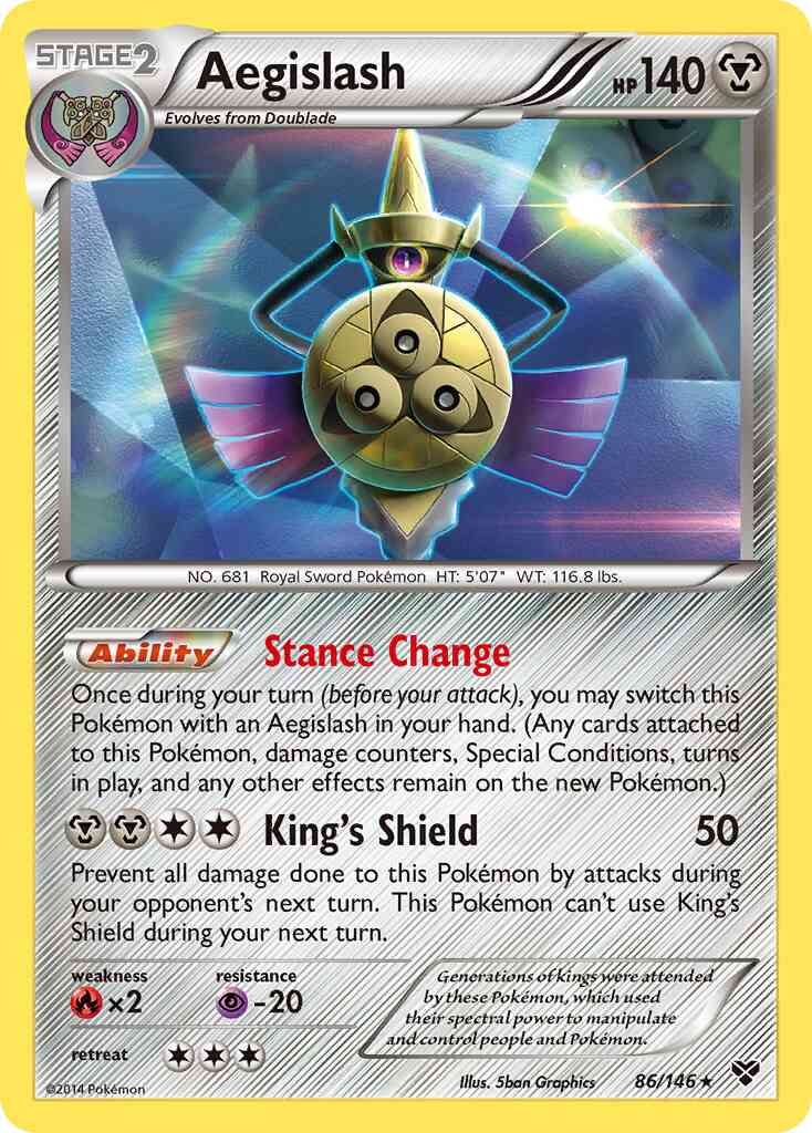 Aegislash - 86/146 - Rare Holo [xy1-86] [Reverse Holo]