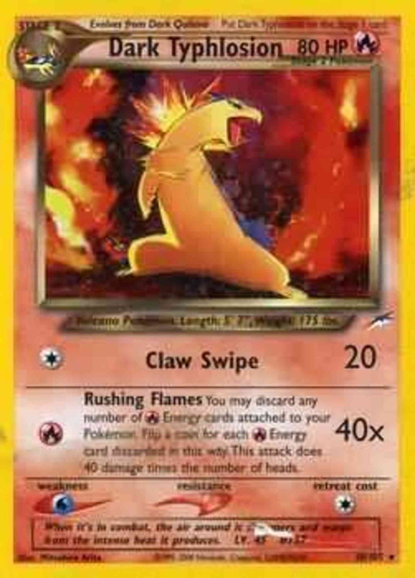 Dark Typhlosion - 10/105 - Rare - Unlimited [neo4U-10] [Holo]