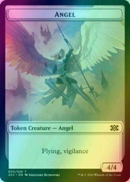 Angel Token (03) // Zombie Token (12) [Double Masters 2022: Tokens] [Foil]