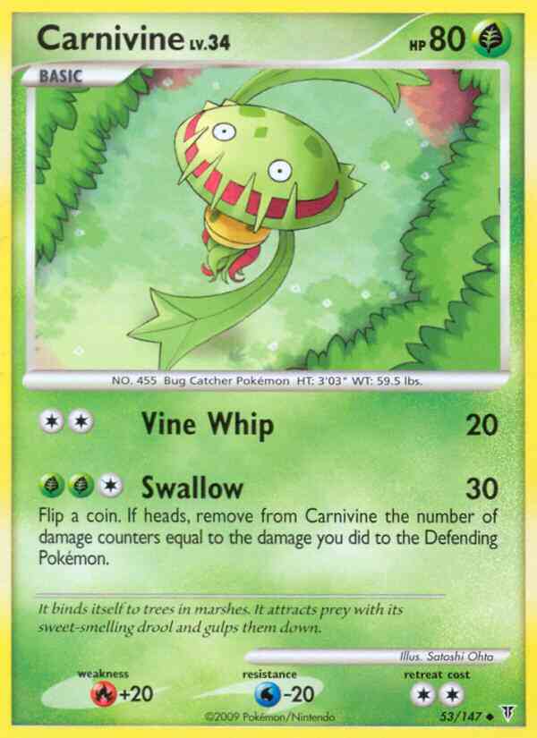 Carnivine - 53/147 - Uncommon [pl3-53] [Non-Holo]