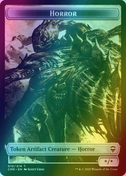 Horror Token (10) // Zombie Token (06) [Commander Legends Tokens] [Foil]