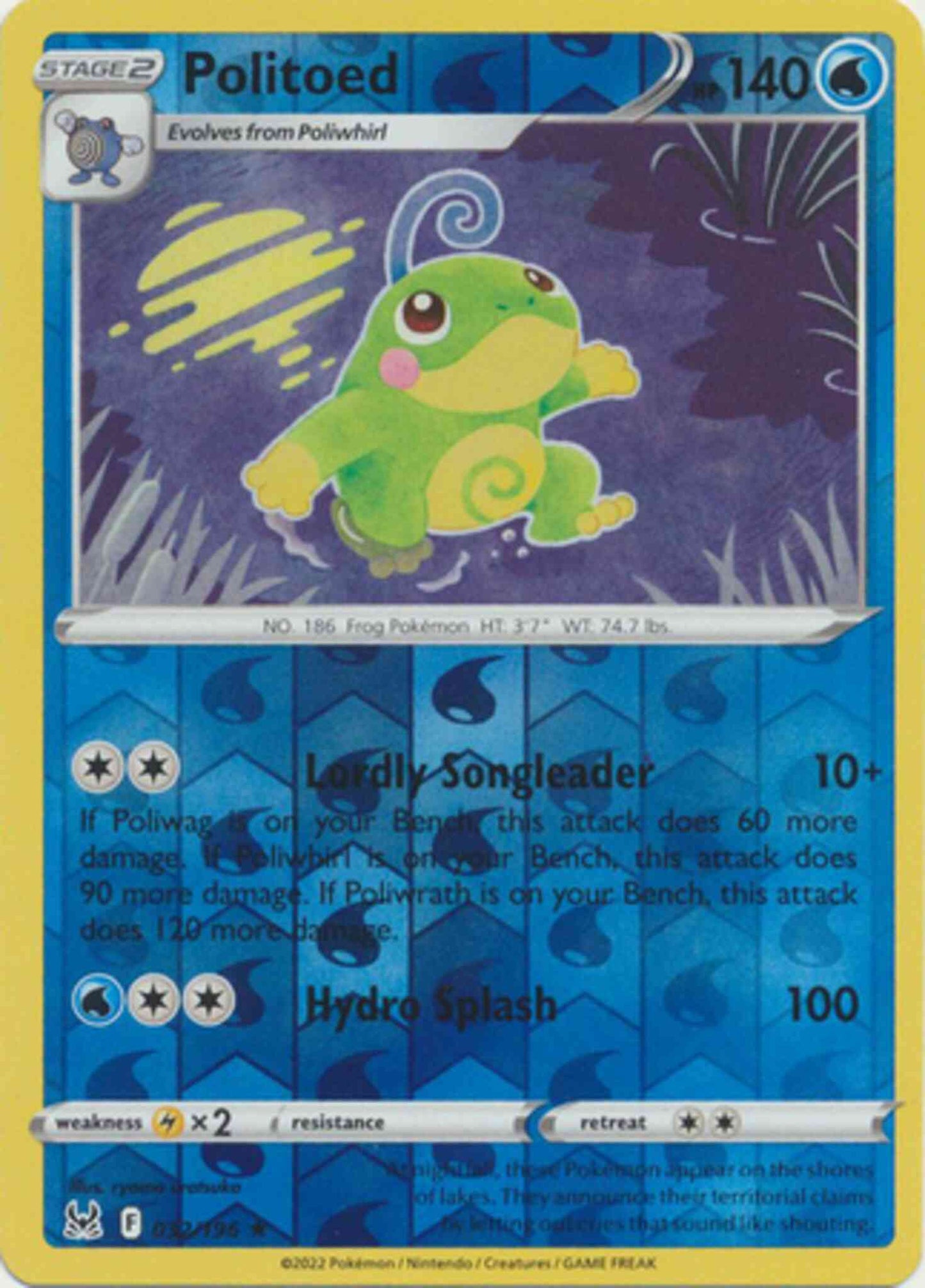 Politoed - 032/196 - Rare [swsh11-032] [Reverse Holo]