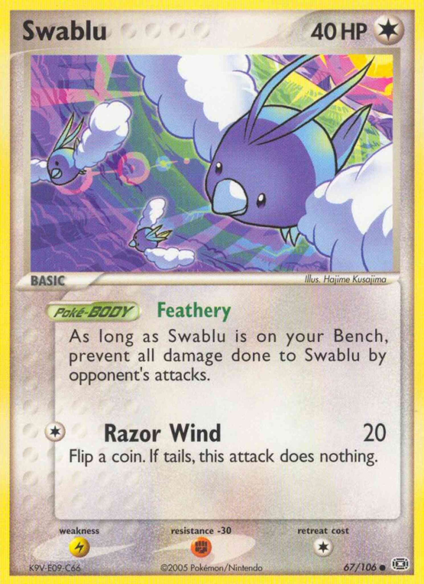 Swablu - 67/106 - Common [ex9-67] [Reverse Holo]