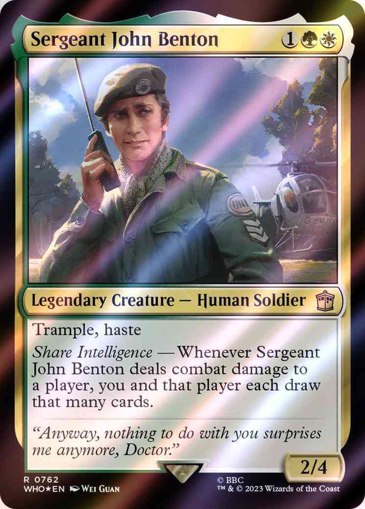 Sergeant John Benton [762] [Universes Beyond: Doctor Who] [Surge Foil]