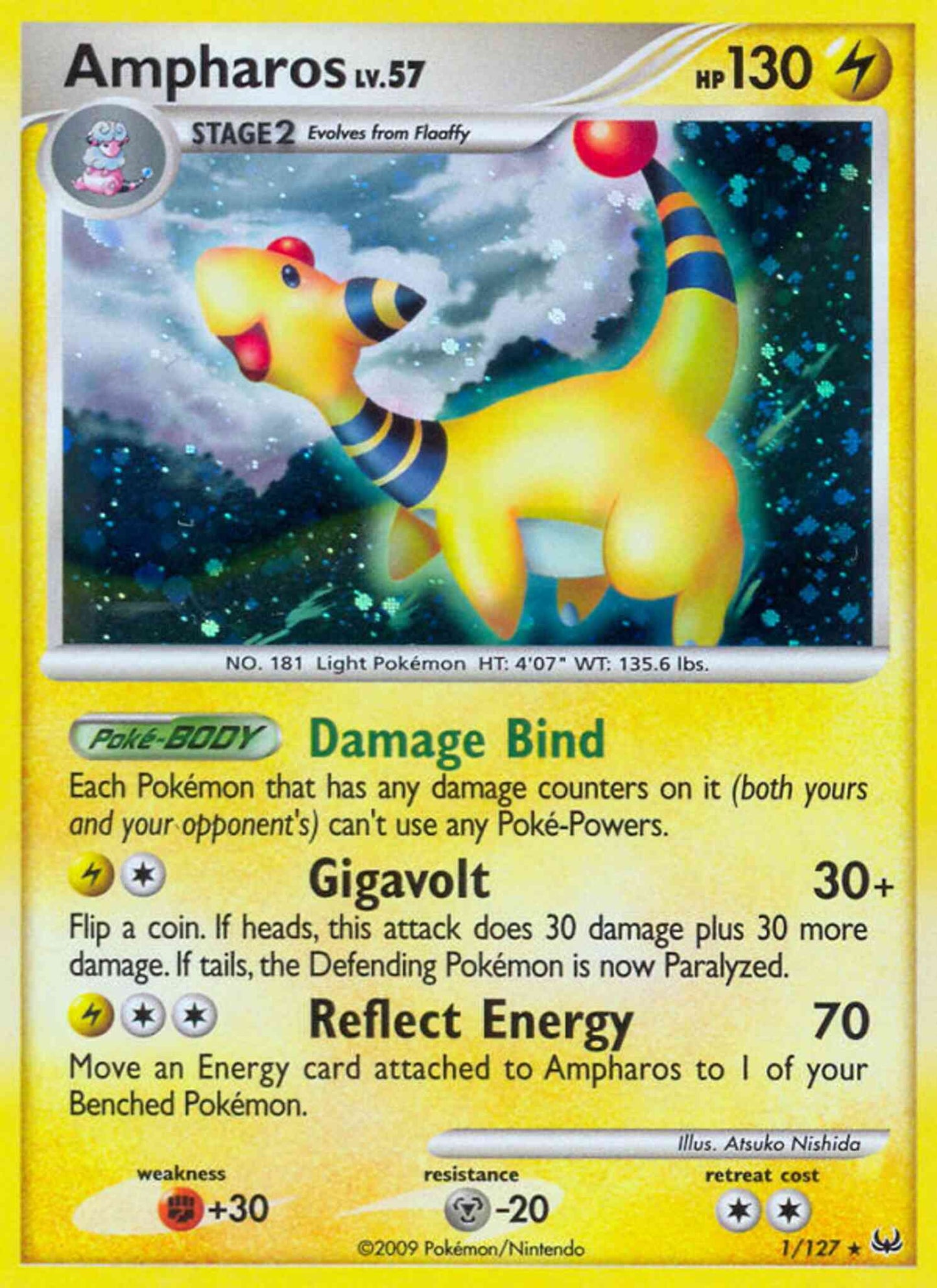 Ampharos - 1/127 - Rare Holo [pl1-1] [Holo]