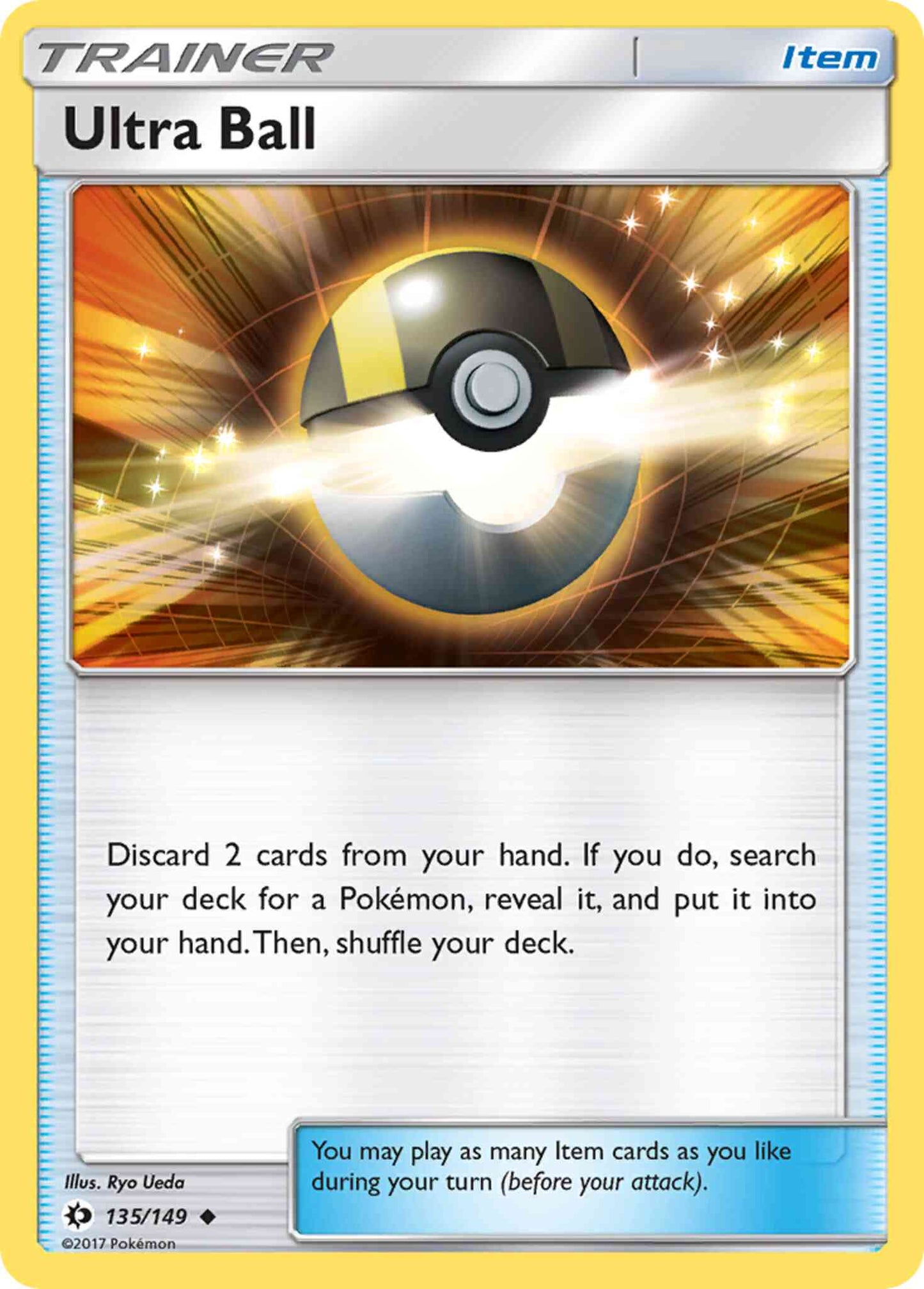 Ultra Ball - 135/149 - Uncommon [sm1-135] [Reverse Holo]