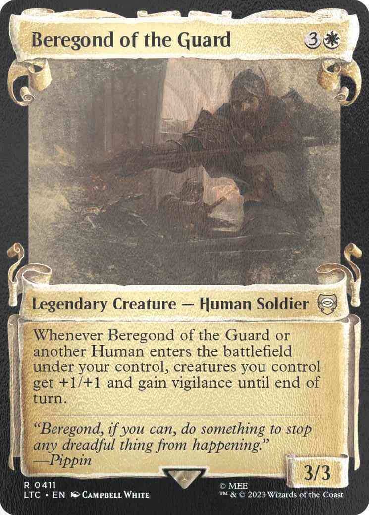 Beregond of the Guard [411] [Scrolls Showcase] [The Lord of the Rings: Tales of Middle-earth: Commander] [Silver Foil]