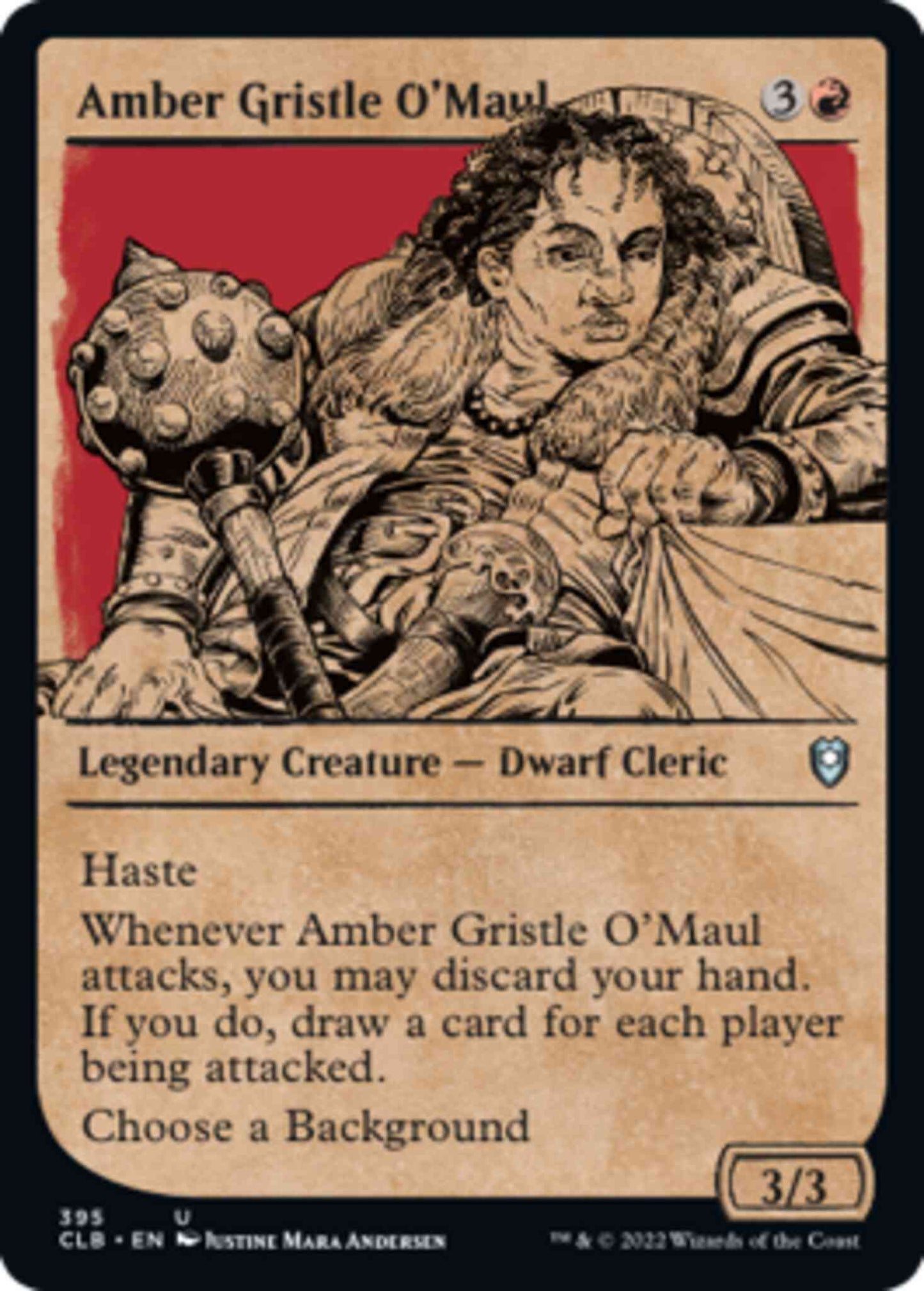 Amber Gristle O'Maul [395] [Rulebook Showcase] [Commander Legends: Battle for Baldur's Gate] [Non-Foil]