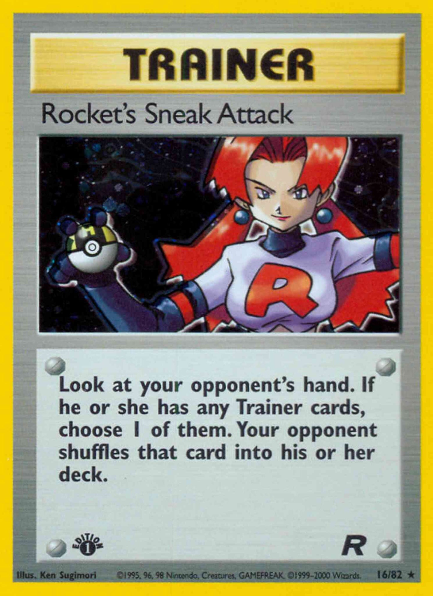 Rocket's Sneak Attack - 16/82 - Rare - 1st Edition [base5-16] [Holo]