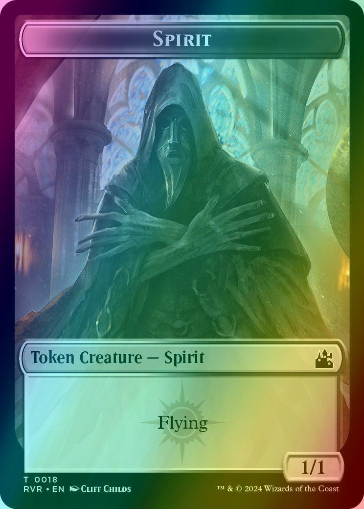 Rhino Token (11) // Spirit Token (18) [Ravnica Remastered: Tokens] [Foil]