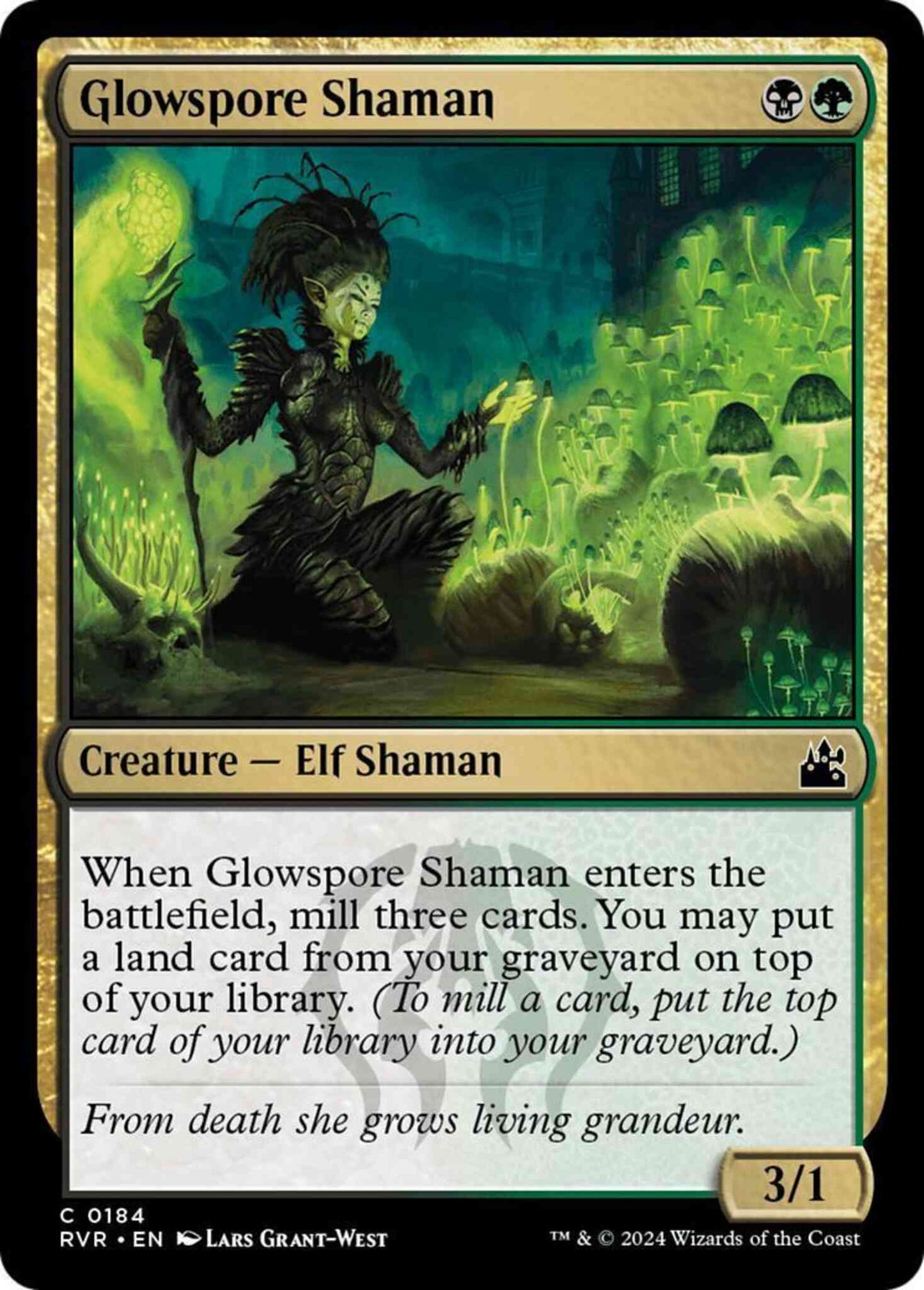 Glowspore Shaman [184] [Ravnica Remastered] [Non-Foil]