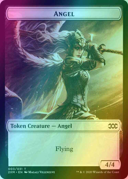 Angel Token (03) // Saproling Token (17) [Double Masters Tokens] [Foil]