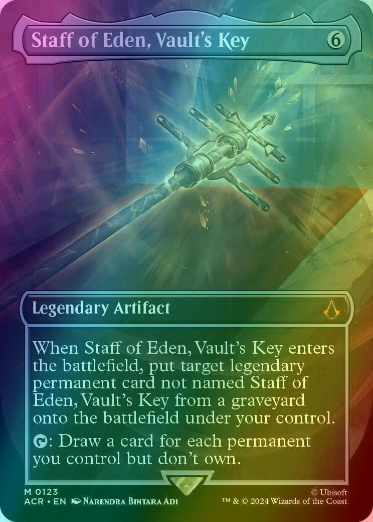 Staff of Eden, Vault's Key [123] [Borderless] [Assassin's Creed] [Foil]