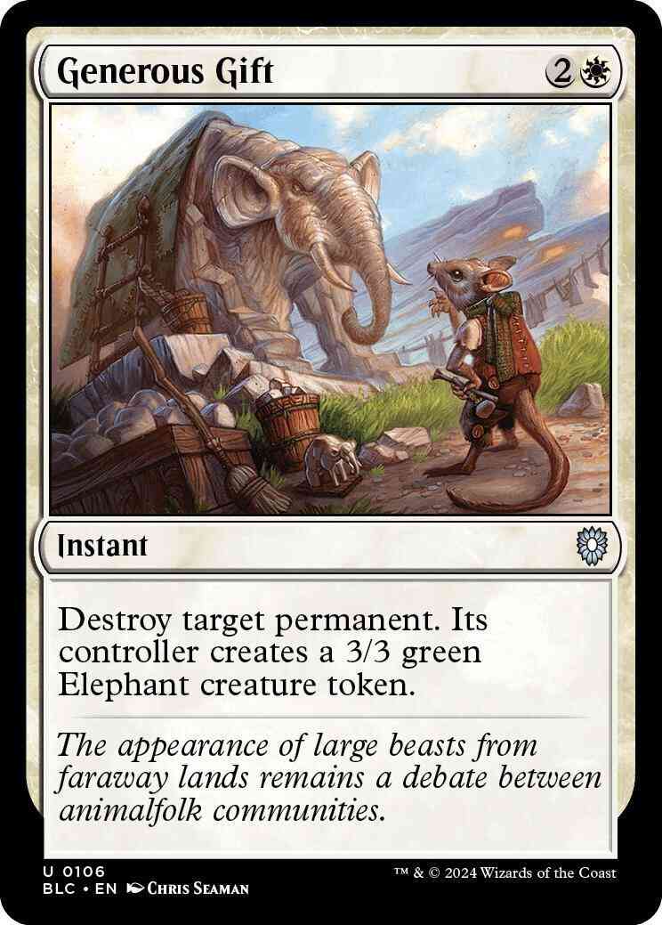 Generous Gift [106] [Bloomburrow: Commander] [Non-Foil]