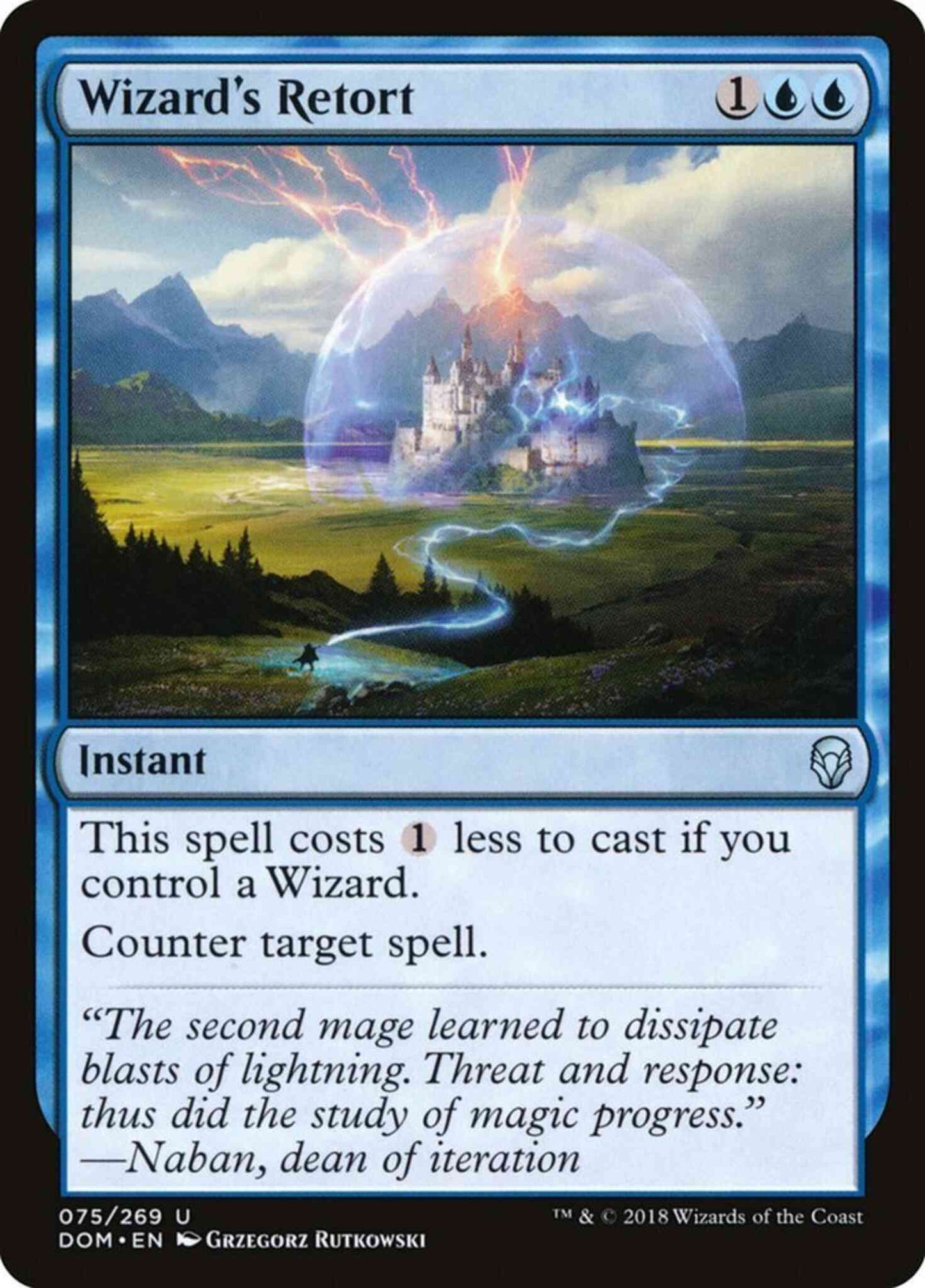 Wizard's Retort [75] [Dominaria] [Non-Foil]