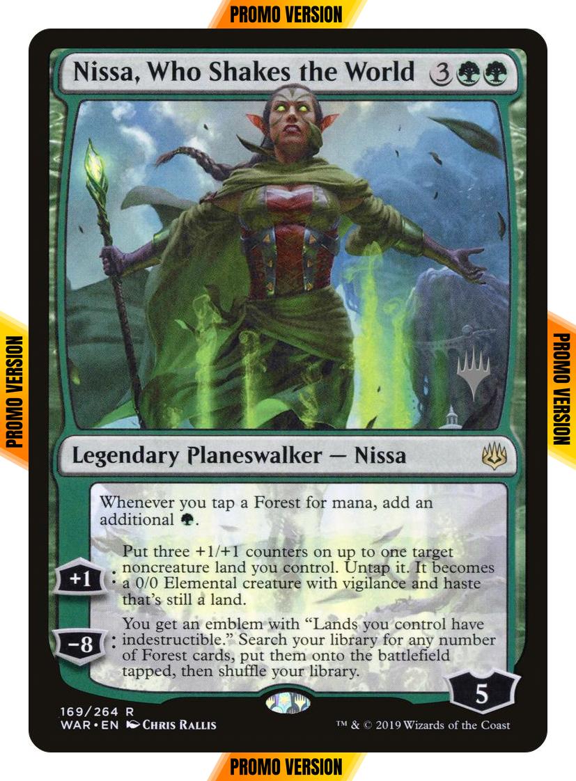 Nissa, Who Shakes the World [169p] [Promo Pack] [War of the Spark Promos] [Non-Foil]