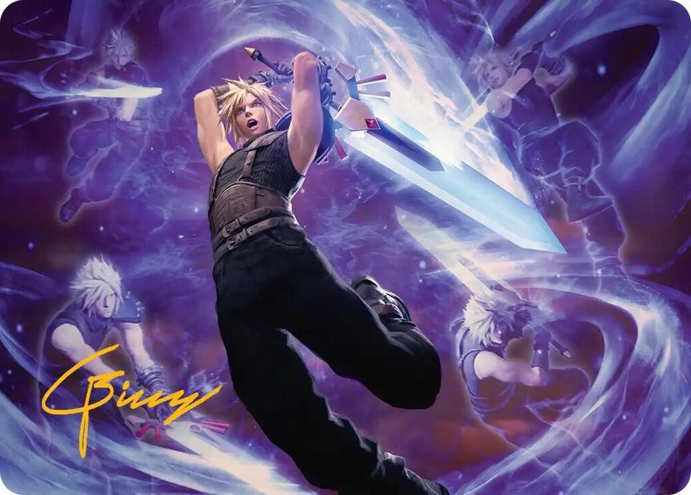 23/53 - Cloud's Limit Break Art Card [FINAL FANTASY: Art Series] [Gold-Stamped]