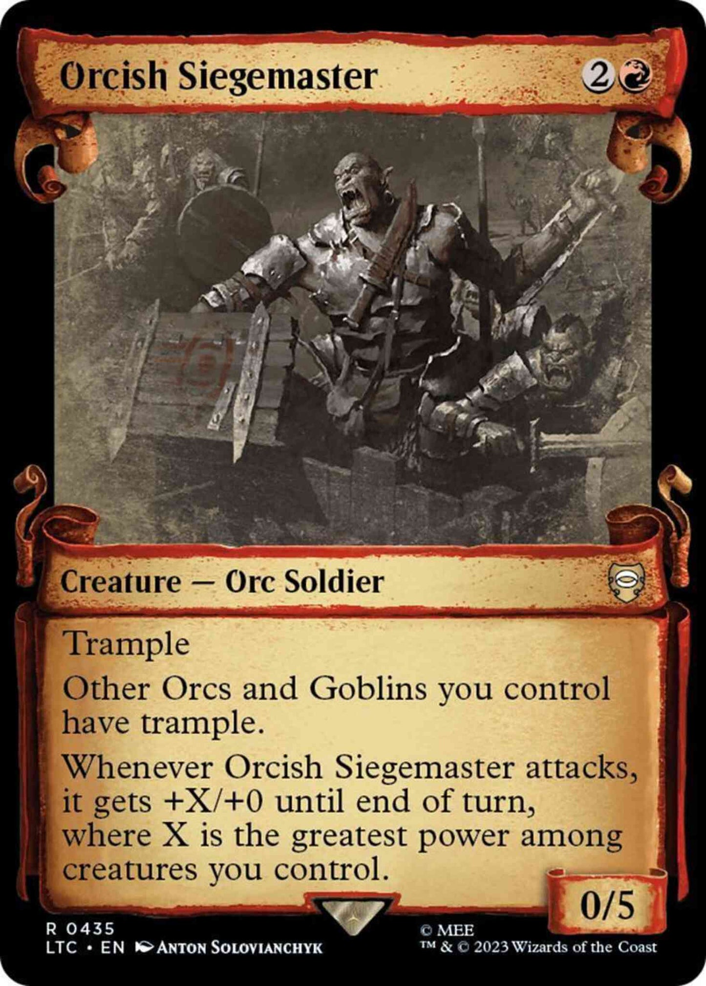 Orcish Siegemaster [435] [Scrolls Showcase] [The Lord of the Rings: Tales of Middle-earth: Commander] [Non-Foil]