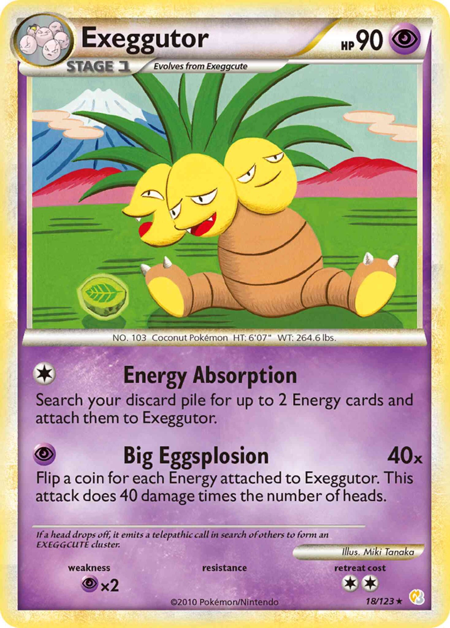 Exeggutor - 18/123 - Rare [hgss1-18] [Reverse Holo]