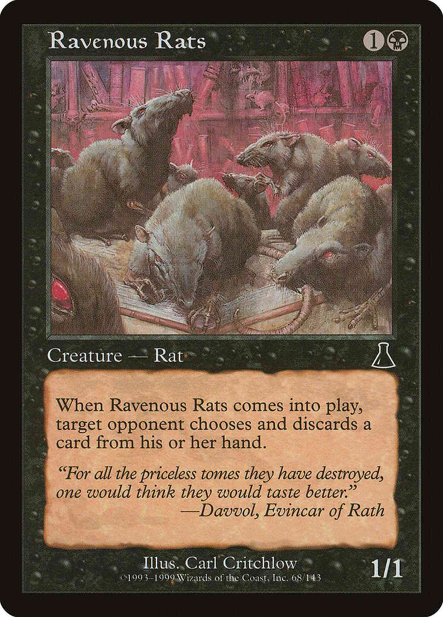 Ravenous Rats [68] [Urza's Destiny] [Non-Foil]