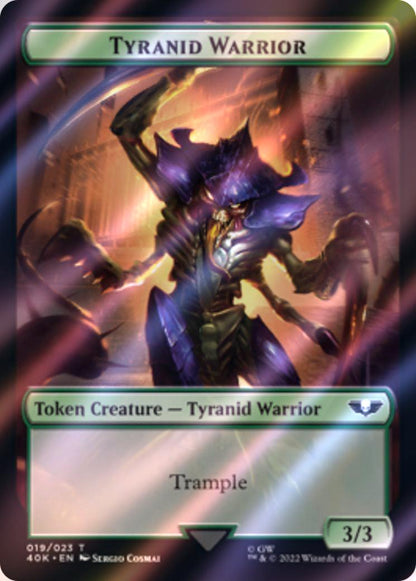 Tyranid Token (17) // Tyranid Warrior Token (19) [Universes Beyond: Warhammer 40,000: Tokens] [Surge Foil]