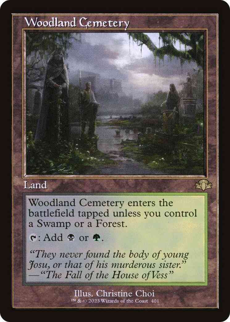 Woodland Cemetery [401] [Retro Frame] [Dominaria Remastered] [Non-Foil]