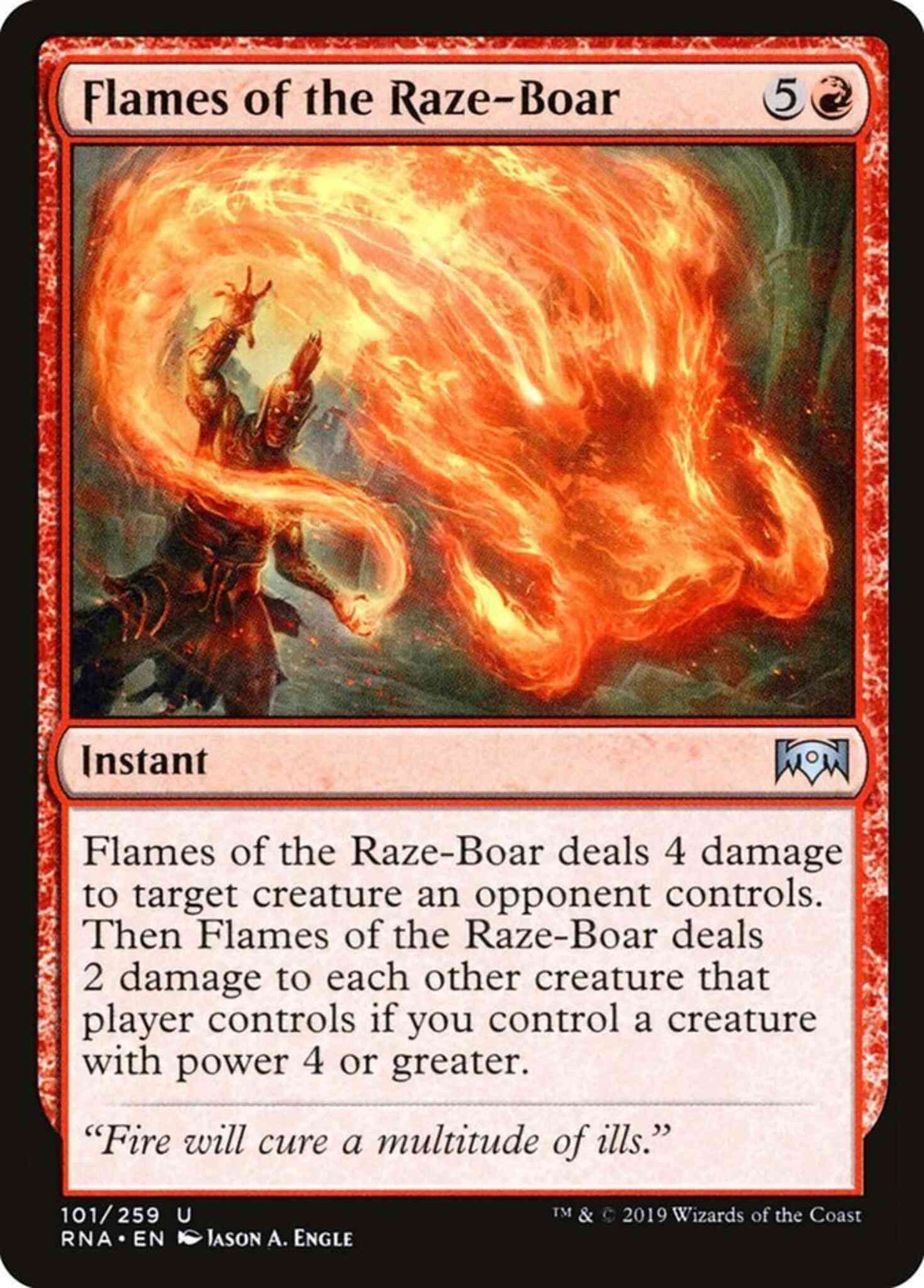 Flames of the Raze-Boar [101] [Ravnica Allegiance] [Non-Foil]