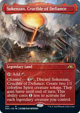 Sokenzan, Crucible of Defiance [415] [Borderless] [Kamigawa:: Neon Dynasty] [Non-Foil]