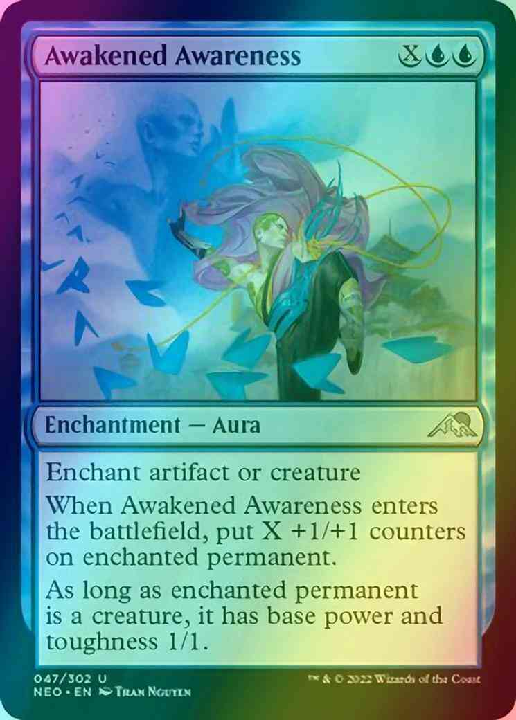 Awakened Awareness [47] [Kamigawa: Neon Dynasty] [Foil]