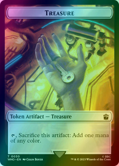 Fish Token (10) // Treasure Token (30) [Universes Beyond: Doctor Who: Tokens] [Foil]
