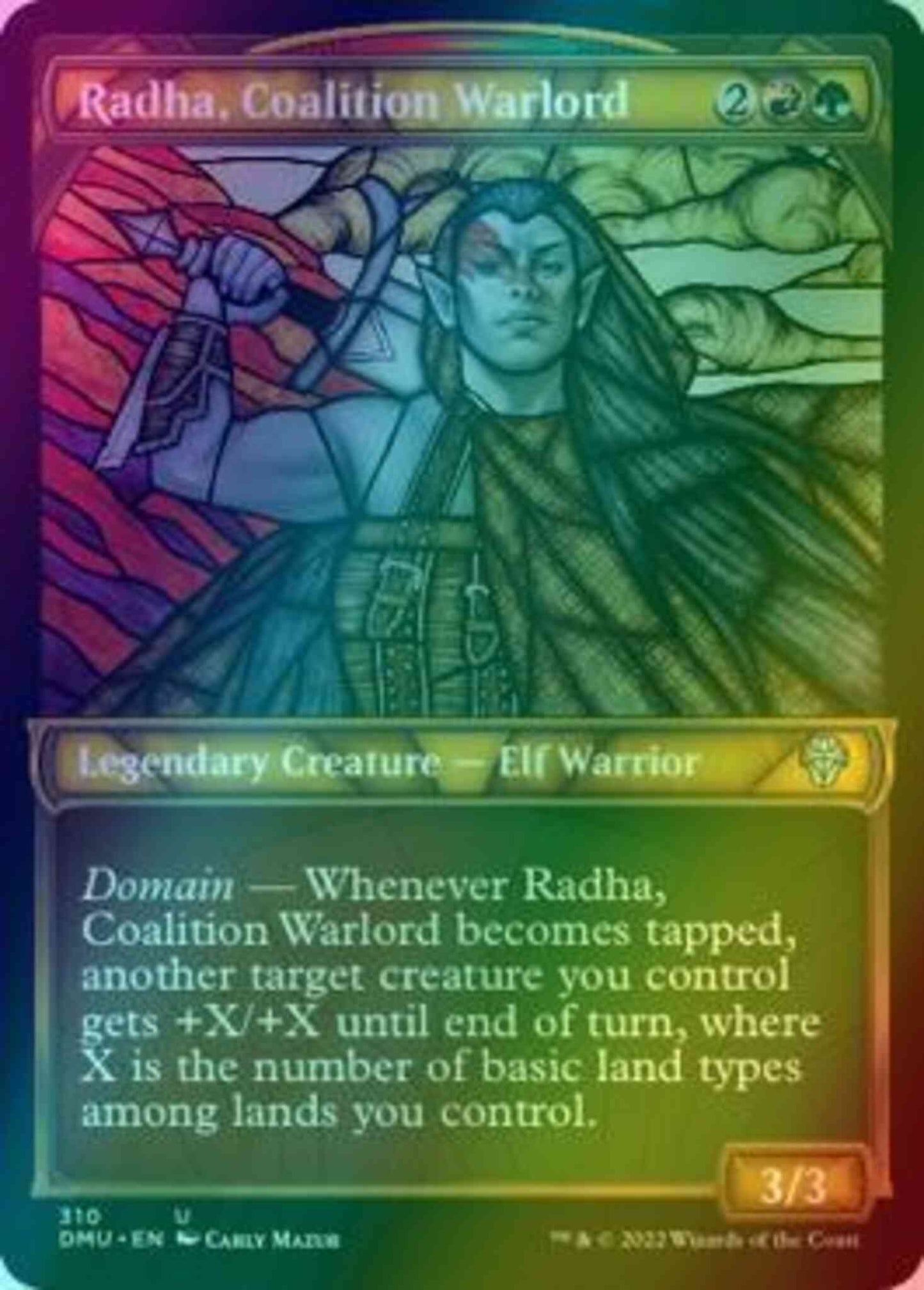 Radha, Coalition Warlord [310] [Stained Glass Showcase] [Dominaria United] [Foil]