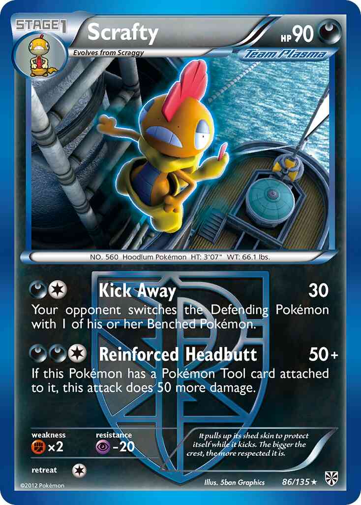 Scrafty - 86/135 - Rare [bw8-86] [Reverse Holo]